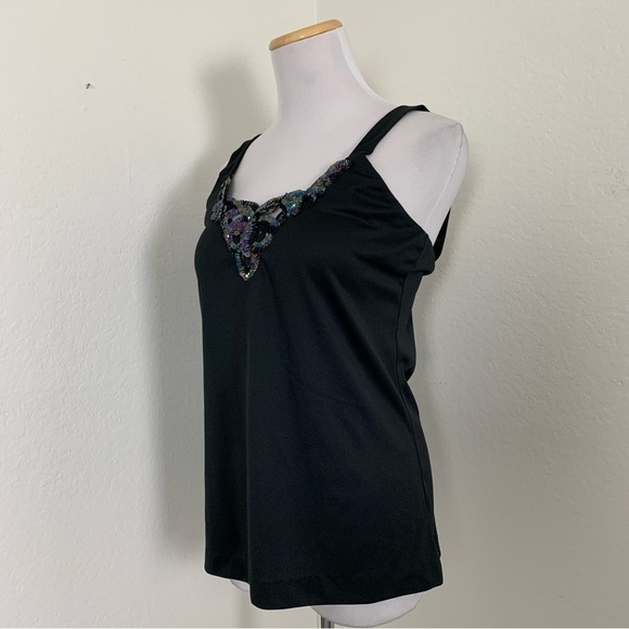 NWT Deadstock Teddi of California Sequin Cut Out Tank Cami 90s Y2K - Picture 10 of 16